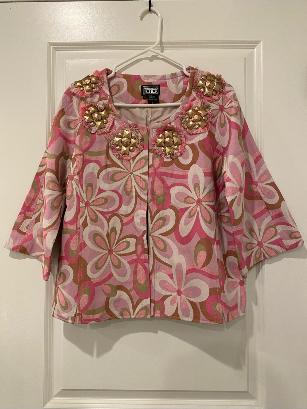 Berek Embellished Floral Jacket NWT Large Multicolored - Picture 2 of 11